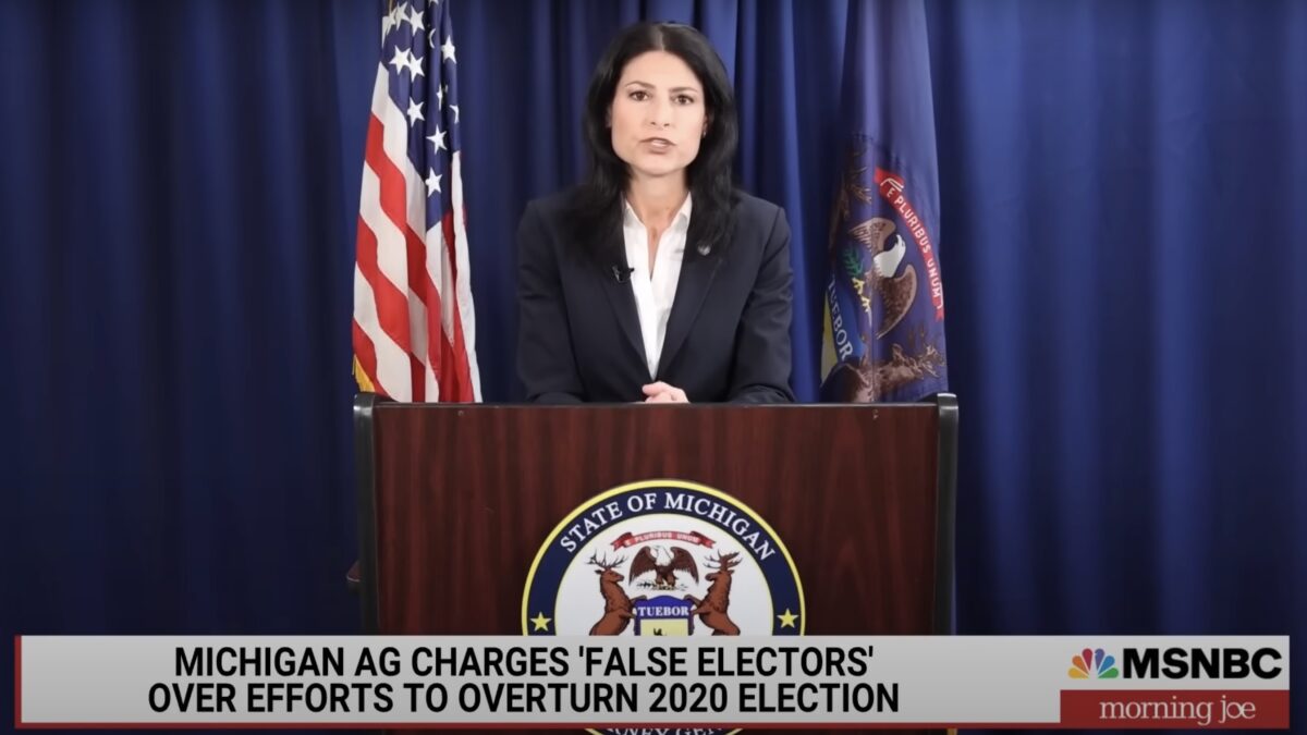 Michigan attorney general speaks against 'false electors.'